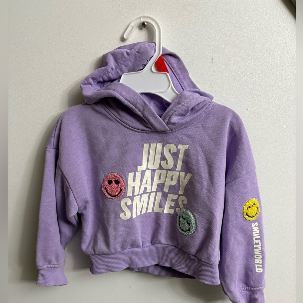 H&M X smiley world Lavender Kids Hoodie 18-24 months
